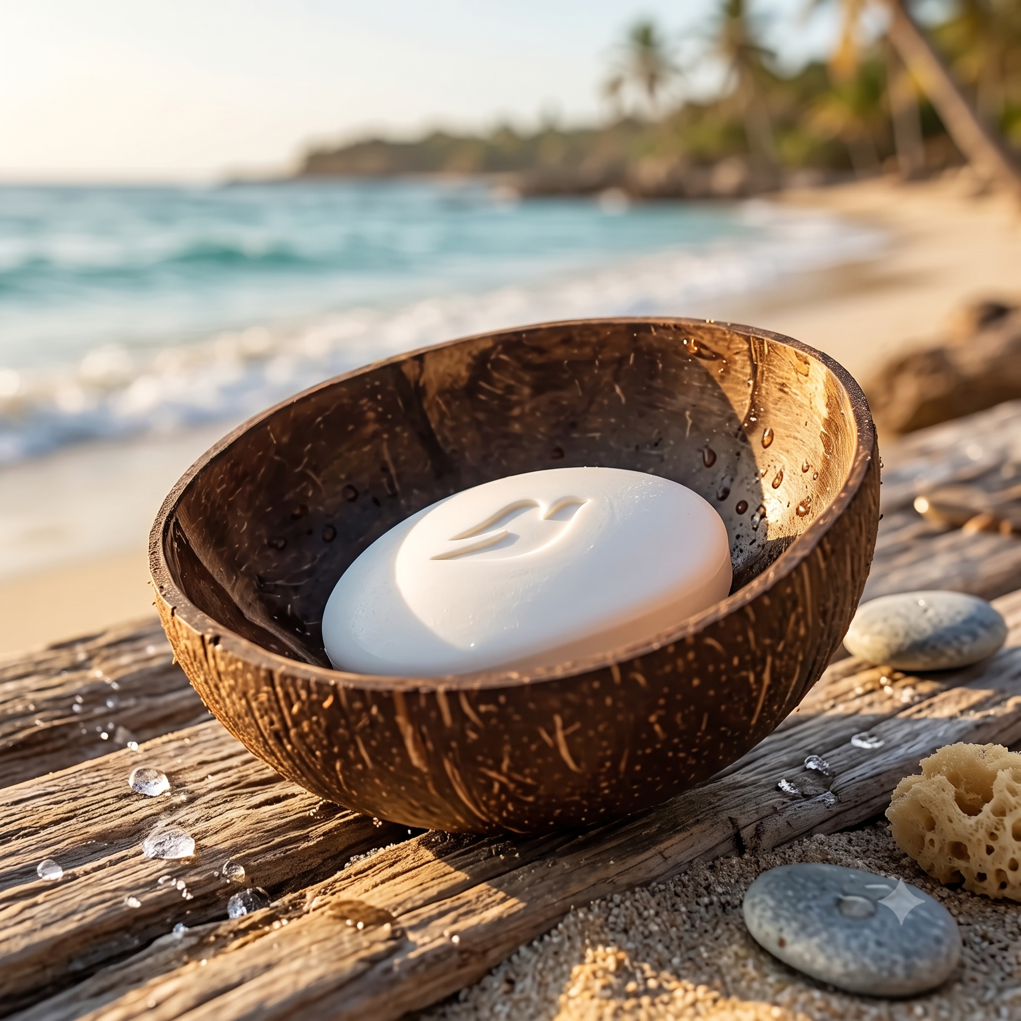 Natural Coconut Shell Soap Dish
